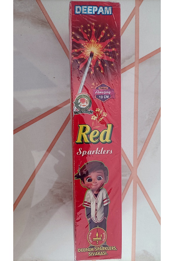 10CM RED SPARKLER