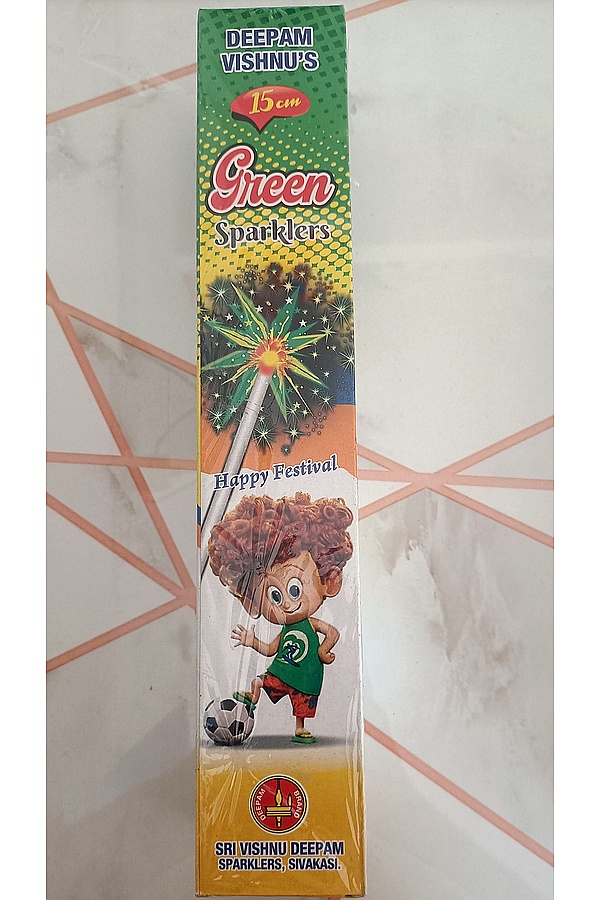 15CM GREEN SPARKLER